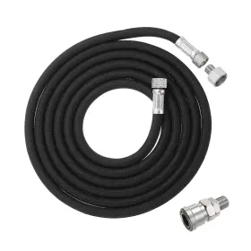 Uxcell 678202253915 6ft Nylon Braided Air Brush Hose 1/8 Inch Ends Female Adaptor Black