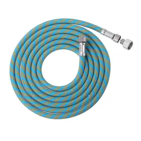 Uxcell 678202254035 6ft Nylon Braided Air Brush Hose 1/8 Inch Ends With 1/4 Adaptor Blue