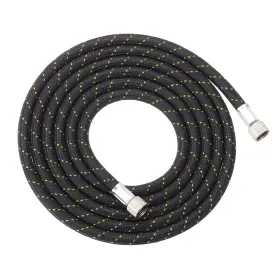 Uxcell 678202254110 6ft Nylon Braided Air Brush Hose 1/8 Inch On Both End And Adapter Black/yellow