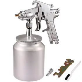 W77-s Valianto W77 Siphon Feed Spray Gun With 1000cc Cup 3.5mm Nozzle Silver Han