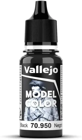 Vallejo 885858584151 Black Model Color Paint 17ml 0.58 Fl Oz Pack Of 1 Matt