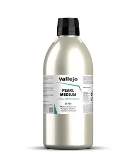 Vallejo-28.158 Vallejo Acrylic Pearlescent Iridescent 16.9 Fl Oz Pack Of 1 Silvery