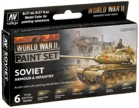 Vallejo Vj70202 - Wwii Soviet Armour And Infantry Model Color Paint Set Historic Mili