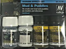 Ft73.812 Vallejo Vj73189 1.35 Fl Oz Pack Of 4 Ft73.807 Thick Mud - European Mudft Black