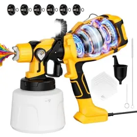 Pqq02 Vavcuraa Paint Sprayer For House Painting With Easy To Clean Yellow