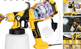 Pqq0226 Vavcuraa Paint Sprayer For House Painting With Easy To Clean Yellow