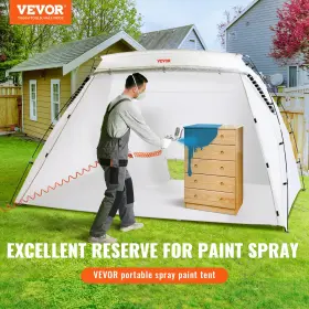 Vevor 840281577194 Portable Paint Booth Larger Spray Tent With Built-in Floor Mesh Screen Fur #2
