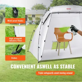 Vevor 840281577200 Portable Paint Booth Larger Spray Tent With Built-in Floor And Mes #3