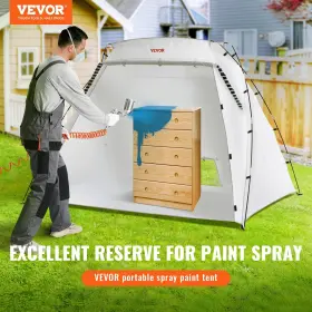 Vevor 840349924014 Portable Paint Booth Larger Spray Tent With Built-in Floor And Mes #2