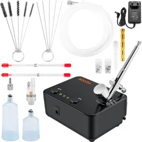 Gbtzmgf1lzsgtomdm Vevor Airbrush Kit Dual-action System Compressor Art Nail Makeup Model