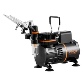 I77ox Vevor 3 Airbrush Kit Dual Fan Air Compressor Professional Airbrushing System