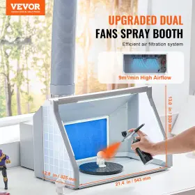 Pbspqf563336ctrom Vevor Airbrush Spray Booth Dual-fans Portable Hobby Paint #2