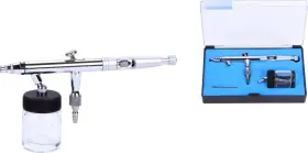 Hs-82 Vigiart Airbrush Compressor 795853190496 Dual Action Siphon Feed