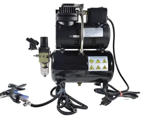 Vh1119us Vivo Airbrush Kit With 1/5 Hp Professional Air Compressor 3l Tank - Tested