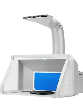 358464 Vivohome Dual Fans Portable Airbrush Paint Spray Booth Kit With 3 Led Lights