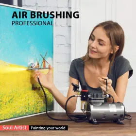 Vivohome 885469879677 Airbrush Kit With 1/5 Hp Air Compressor And 1 Dual Action K #2