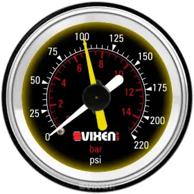 Vxa722 Vixen Air 636967106327 2 Inch Dual Needle Pressure Gauge With Back Light 220 Psi Black