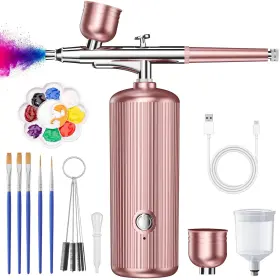 Ukb901 Vpxecs Airbrush Kit With Compressor For Nails 48psi Cordless High Pressure