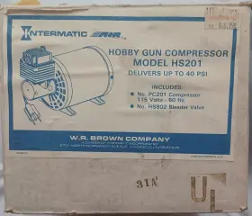 Hs201 W.r. Brown Company Vintage Intermatic Air Hobby Gun Compressor #hs201 Preowned