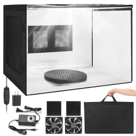 Sk581us Wanyshapy Portable Airbrush Spray Booth With Dual-fan Ventilation 3-color Shadowless L
