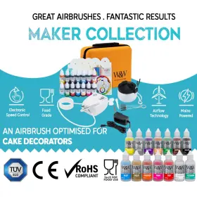 Watson & Webb 060326578176 Maker Selection - 29pcs Cake Airbrush Decorating Kit Inc Professional Mains #2