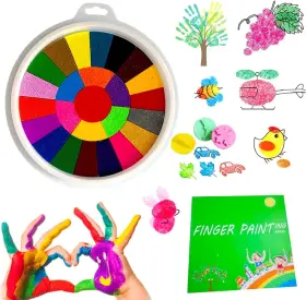 Wgego 739157547822 Finger Paint Kit 25 Colors Washable Funny Painting Small