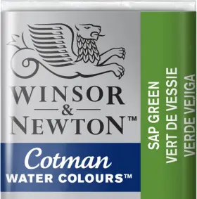 0301599 Winsor & Newton And Cotman Watercolor Paint Half 1 Count Pack Of Sap Green