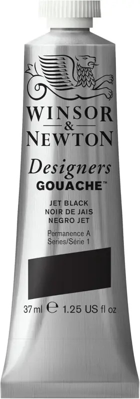 0614335 Winsor & Newton And Designers Gouache 37 Ml 1.25oz 37-ml Tube Jet Black