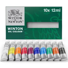 1490694 Winsor & Newton And Winton Oil Color Paint Set 0.4 Fl Oz Pack Of 10 Colors