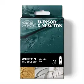 1490716 Winsor & Newton And Winton Oil Color Paint 12.33 Fl Oz Pack Of 3 Multicolor