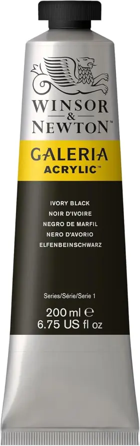 2136331 Winsor & Newton And Galeria Acrylic Color 6.76 Fl Oz Pack Of 1 Ivory Black