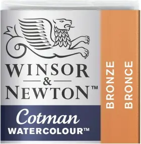 301058 Winsor & Newton And Cotman Watercolor Paint Half 1 Count Pack Of Bronze