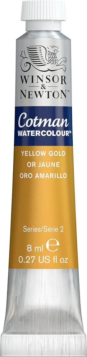 303088 Winsor & Newton And Cotman Watercolor Paint 8ml 1 Count Pack Of Yellow Gold