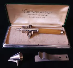 62819 Wold Airbrush Chicago Vintage Rare The A1 Small Air Brush In Case With Accessories