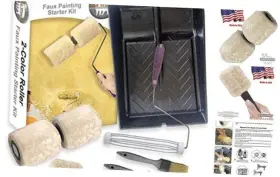 100603 Woolie Inc The 2-color Paint Roller Faux Painting Technique Beginner-starter-kit