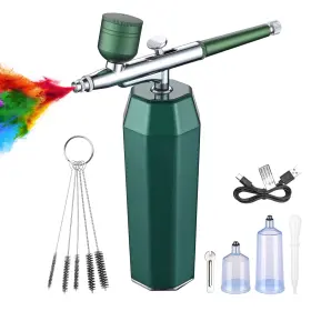 X-31-air-001-029 Xcceries Cordless Airbrush Spray Gun Kit With Compressor Dual Action Rechargeable Handheld