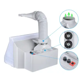 X-31-sbh-005-005 Xcceries Portable Airbrush Paint Spray Booth Kit With 3 Led Lights Dual Fans Exhaust Filter #2