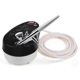 X-cpr-31-010-06 Xcceries Portable Mini Air Compressor Kit With Hose Airbrush Holder Makeup Tattoo Hobby #3