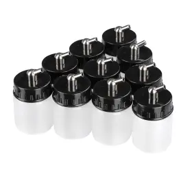 X-pcp-31-003 Xcceries 10 Pcs Airbrush Pigment Bottles Single Action 22cc Jars Lid Siphon Paint Cup