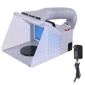 X-sbh-31-004 Xcceries Portable Hobby Airbrush Paint Spray Booth Kit Exhaust Filter Led Light Set Model #2