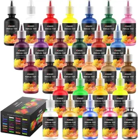 Xdovet 774205937422 Airbrush Paint 28 Colors Set 30 Ml/1 Oz Ready To Spray Op