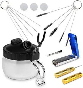 Xdovet 774205943720 Airbrush 13 Piece Cleaning Kit - Clean Pot Glass Cleani