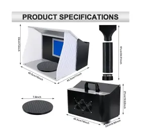 Hfxwq-1-genxin Xdovet Airbrush Portable Spray Gun Paint Booth Kit One Step Easy Open B #2