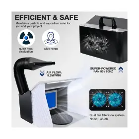 Hfxwq-1-genxin Xdovet Airbrush Portable Spray Gun Paint Booth Kit One Step Easy Open B #3