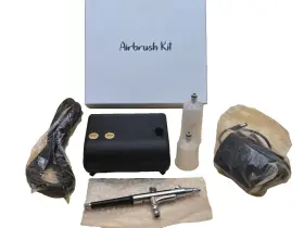 X004ftfddr Xdovet Airbrush Kit With Mini Compressor - Non Oil 3 Speed Setting