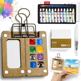 Mwk-0001 Xirtaiov Mini Watercolor Paint Set Portable 2 Fl Oz Pack Of 1 Twelve Colors