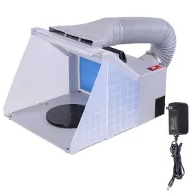 Yescom 079902233007 Portable Airbrush Spray Booth With 3 Led Lights And Exhaust Filter