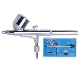 31brs003-hs-30a Yescom Dual Action Gravity Feed Spray Gun 0.3 Mm Airbrush Paint Tattoo Nail Art Makeup