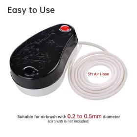31cpr010-07ac-06 Yescom Mini Portable Air Compressor Set With Hose Makeup Nail Art Body Painting Tattoo #3