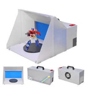 31spb001-e420 Yescom Portable Airbrush Paint Spray Booth Set With Turn Table For Toy Model Parts
